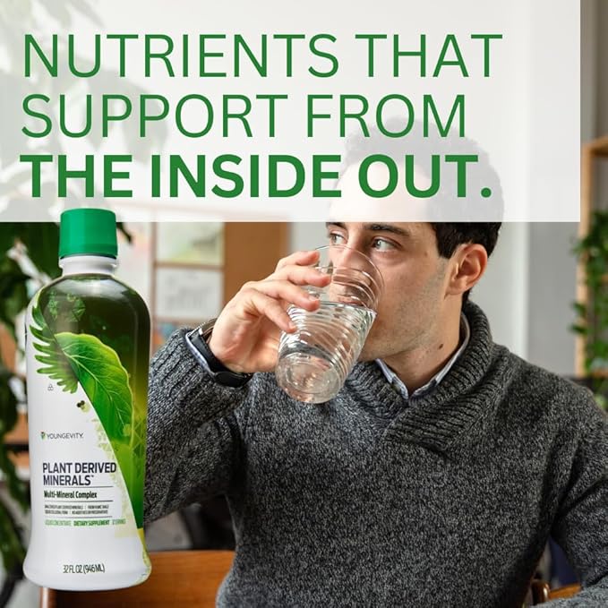 Youngevity Plant Derived Minerals Multi-Mineral Complex | Made from Humic Shale | Liquid Colloidal Form | 32 Servings (32 Fluid Oz (Pack of 1))