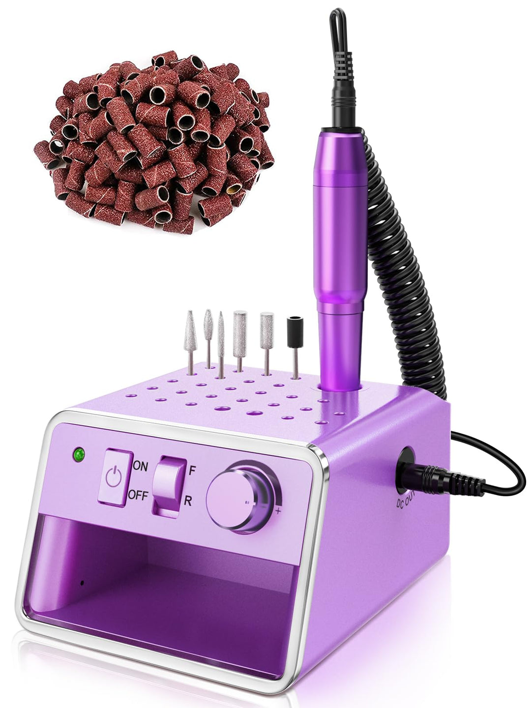Subay Nail Drill Machine Electric File, Portable For Acrylic Gel Dip Powder Nails, Nail Drill Kit For Manicure Pedicure, Nail Se