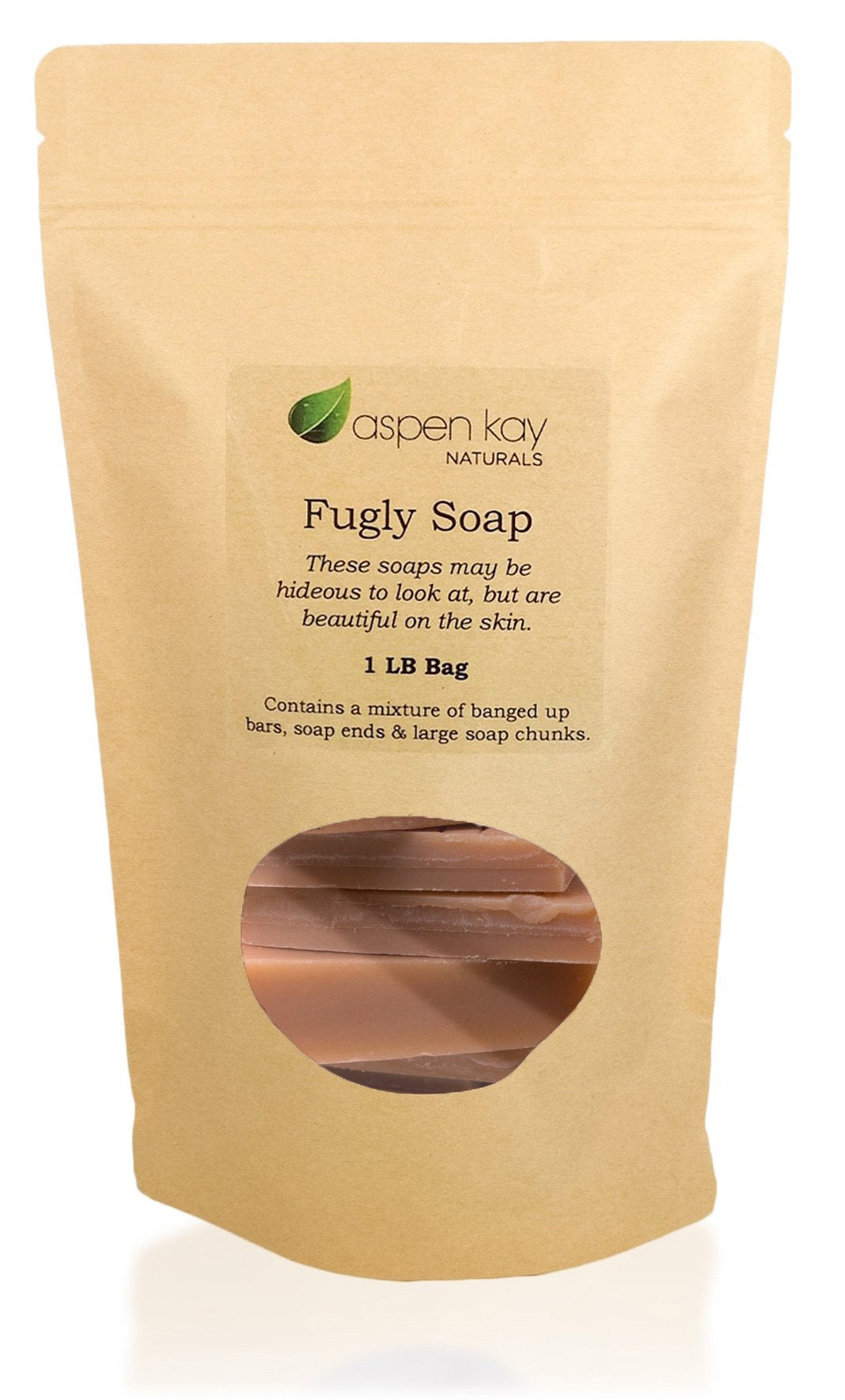 Aspen Kay Naturals - 1 Pound Bag Of Fugly Soap, A Mixture Of Banged Up Bars, Soap Ends & Soap Chunks. Natural & Organic Soap. (T