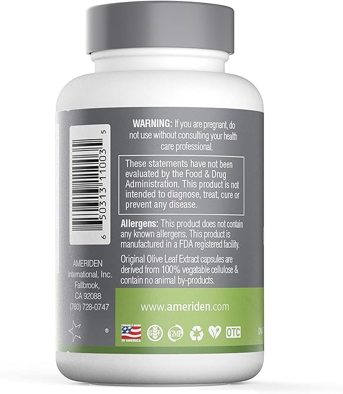 OLIVFACTOR- Original Olive Leaf Extract-DNA Tested Potent 20% Standardized Active Oleuropein 90 Vcaps 525mgs