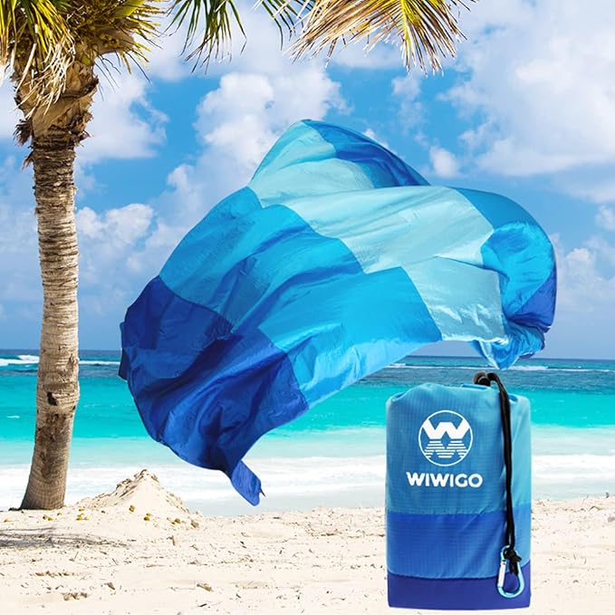 Beach Blanket, Sandproof Beach Mat 120in X 108in for 2-8 Adults Waterproof Quick Drying Outdoor Picnic Mat for Travel, Camping, Hiking