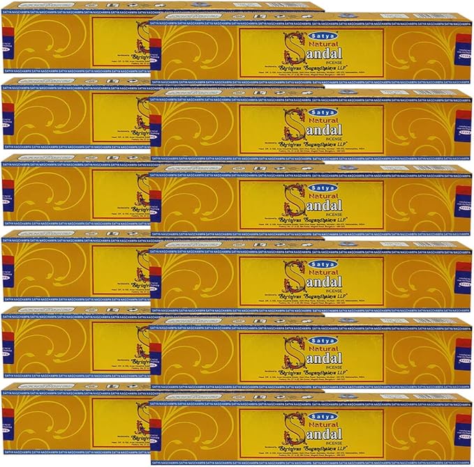 Natural Sandal Incense Sticks and Incense Stick Holder Bundle Insence Insense Satya Incense