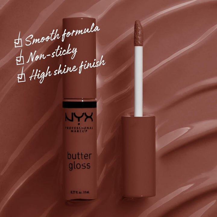 NYX Butter Gloss | Non-Sticky Deep Brown Lip Gloss for All Skin Tones