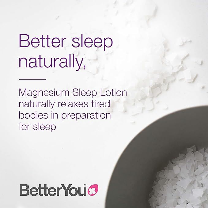 BetterYou Magnesium Sleep Body Lotion - Relaxing Body Lotion - Magnesium Body Cream with Lavender and Chamomile Blend - Sore Muscle Relief - 6.08 oz