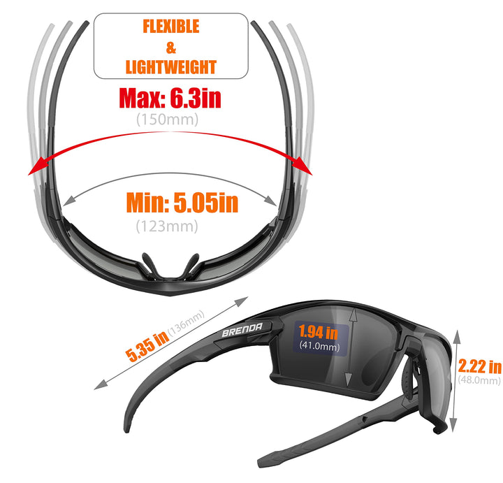 QOOL TIMES Living out your Q5X Polarized sports Sunglasses for Men Women, Fishing Volleyball Driving Cycling Sailing Boating