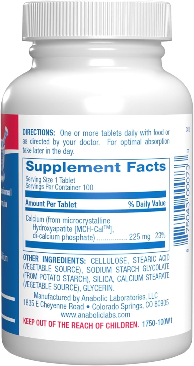 Remineralizing Calcium Hydroxyapatite Supplement - Clinical Formula Osteo Bone Health Supplement for Women & Men with Bioavailable Calcium Phosphate MHCC Complex for Density & Strength - 100 Servings