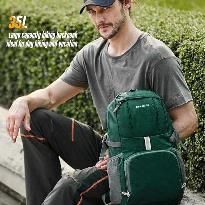 35L Lightweight Packable Backpack Waterproof Durable Hiking Travel Backpack Daypack