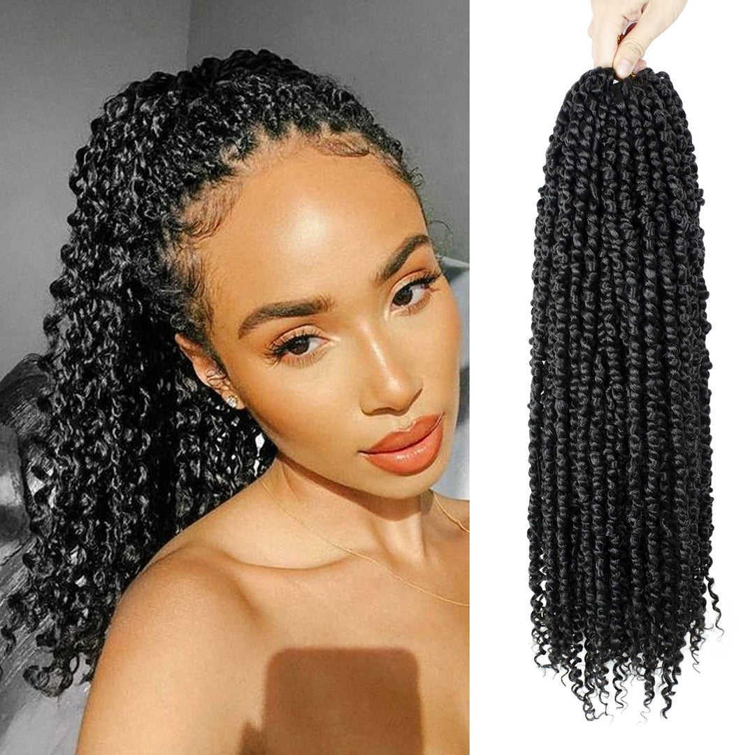 Passion Twist Hair - 8 Packs 20 Inch Passion Twist Crochet Hair For Women, Crochet Pretwisted Curly Hair Passion Twists Syntheti