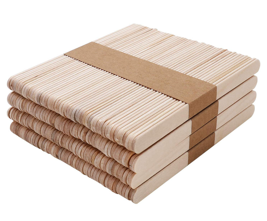 All Natural Wax Applicator Sticks Waxing Wood Body Spa Hair Eyebrow Removal Craft Sticks Applicator Spatula,4 Inch,200 Pieces.