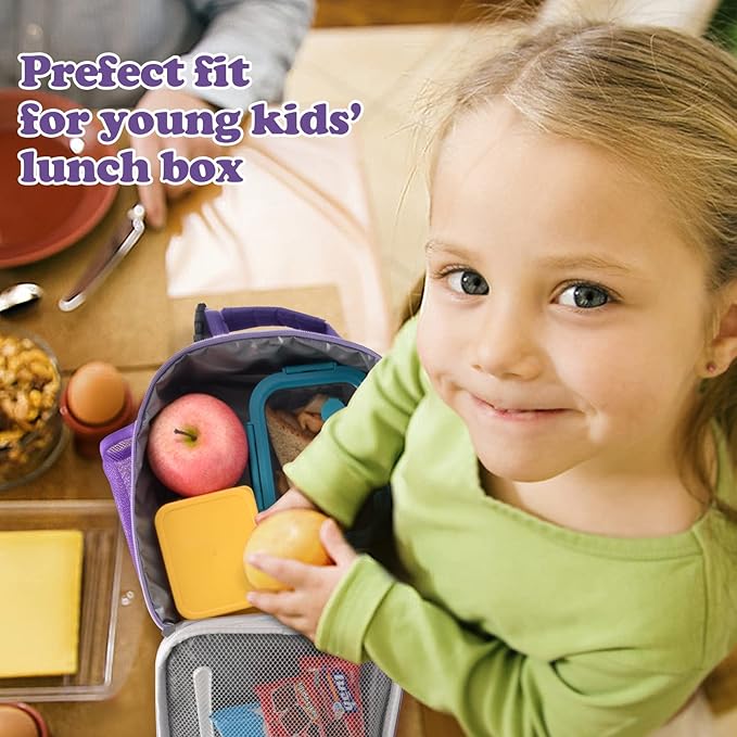 Lunch Box Kids,Premium Insulated Lunch Bag for Girls Boys Teen Women,Soft Bag Mini Cooler Back to School Thermal Reusable Lunch Bag for Work School Picnic (Purple)