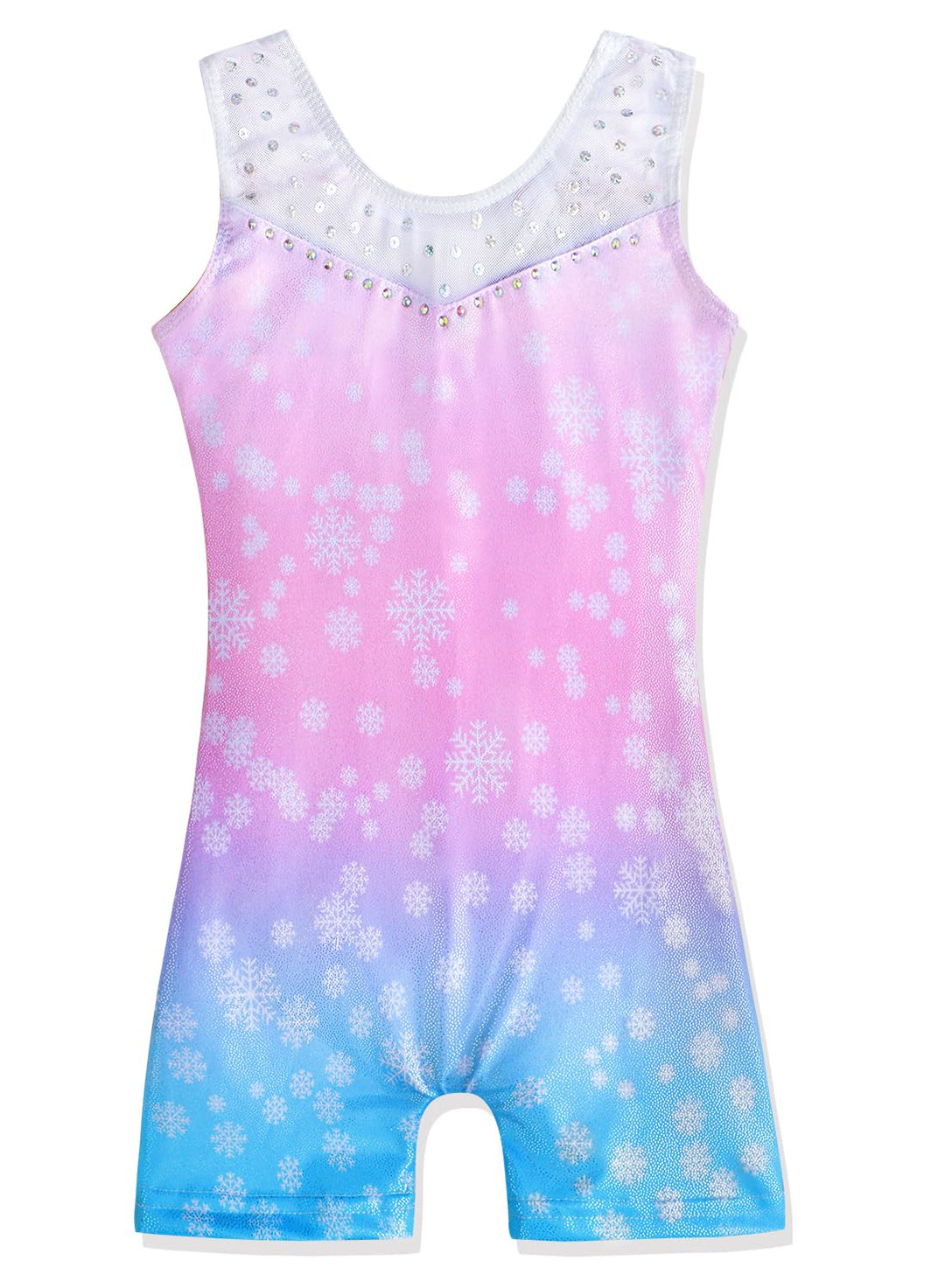 DAXIANG Gymnastics Leotards for Girls Leotard for Girls Gymnastics Outfit Shorts Dance Unitard Biketards Hot Blue Pink Stars