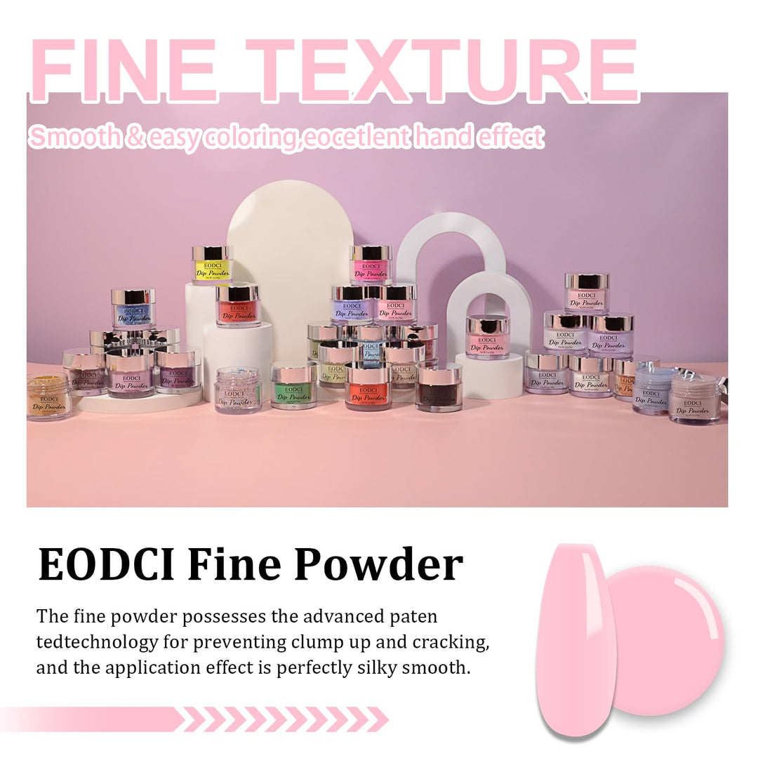 EODCI 1 Oz/28g Pink Dip Powder, Neutral Nail Dipping Powder for Long-lasting 28 Days+ Dip Nail Art French Manicure Nail Starter & Professional Home DIY Salon Use, No Needed Nail Lamp Curing