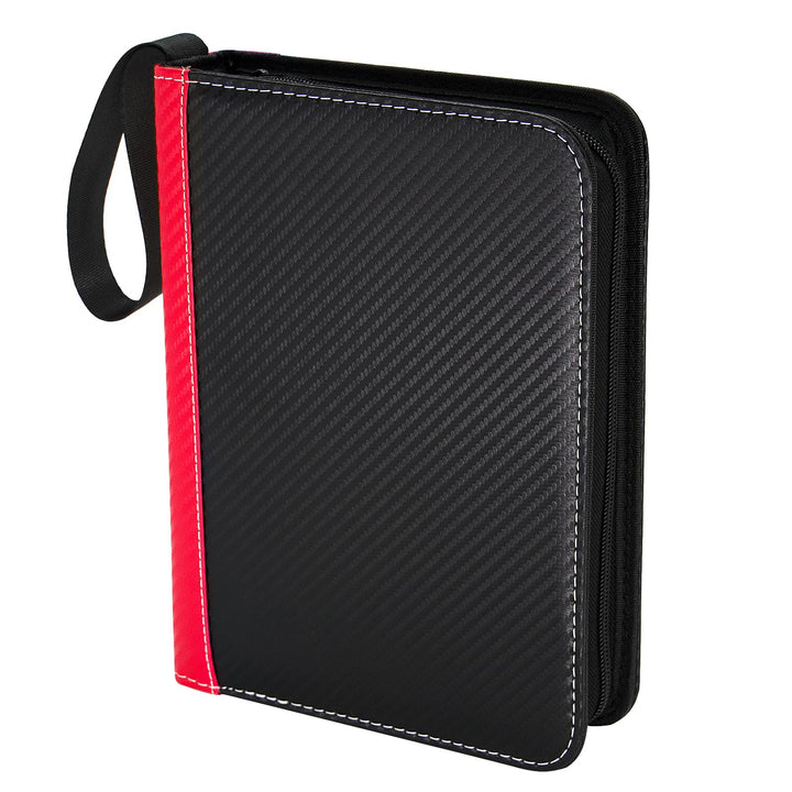 MaoKea Card Binder For Card 4-Pocket Sleeves with 440 Cards Holder,Game Collection Binder Card Holder Of Fit for TCGcard album,game card Yugioh Trading Sports Cards (Red and black)