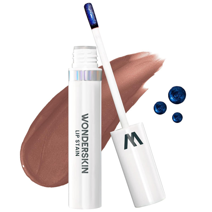 Wonderskin Wonder Blading Lip Stain Masque | Waterproof Pink Tint, Matte Finish