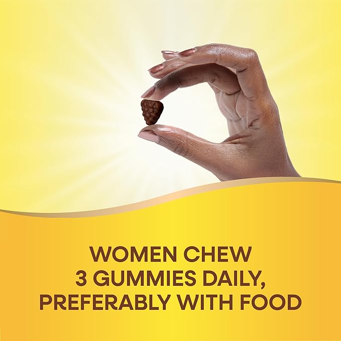 Nature’s Way Alive! Premium Women’s Gummy Multivitamin, Supports Energy Metabolism, Muscle Function*, B-Vitamins, Grape, Cherry, & Blueberry-Acai Flavored, 75 Gummies (Packaging May Vary)