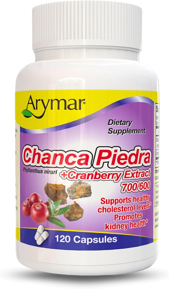 Arymar Chanca Piedra with Cranberry – Herbal Support for Urinary Wellness & Kidney Function (60 Capsules) (120 Capsules)