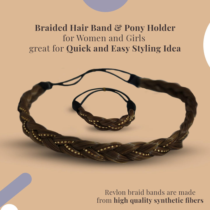REVLON Synthetic Hair Braid Band and Tie Braid band (Frosted)