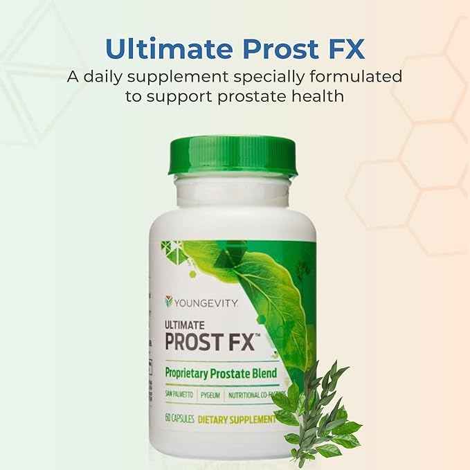 Youngevity Ultimate Prost Fx™ - Saw Palmetto + 9 Herb Blend for Men's Prostate Health - DHT Support - Urinary and Prostate Supplement - 60 Capsules (Pack of 2)
