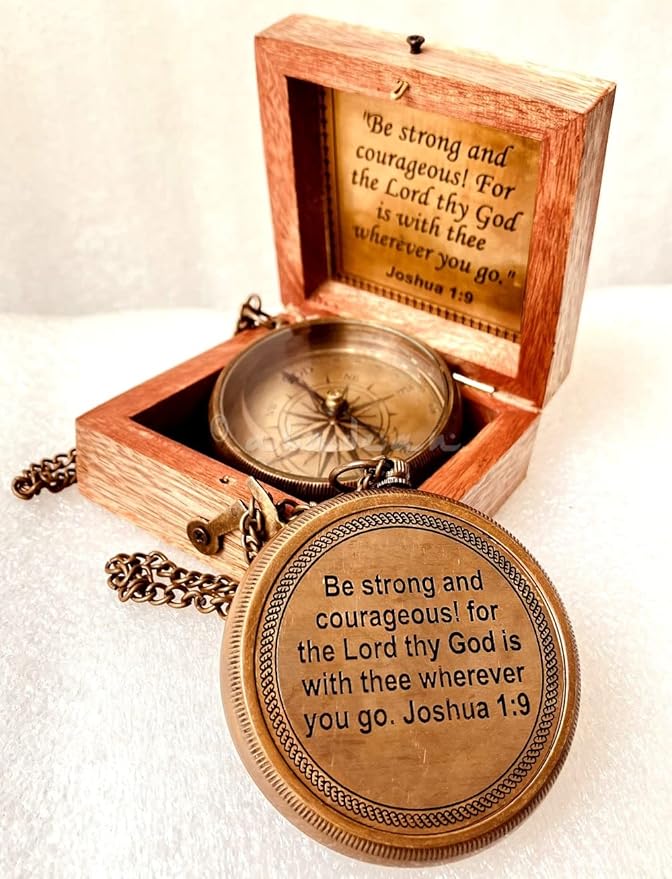Inspirational Gift Compass - God My Lord Guide Me - Uplifting Baptism Gift, Graduation Gift, Birthday, Confirmation Gift for Men Women Boys Girls Teenage Kids