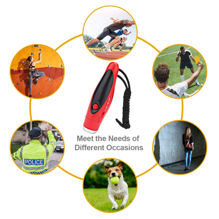 Electronic Whistle, Battery Operated Whistle Adjustable 3 Different Loud Whistle Sounds with Lanyard Handheld Electronic Whistles for Referees Volleyball Coaches Teacher, Soccer Sports Whistle-Red