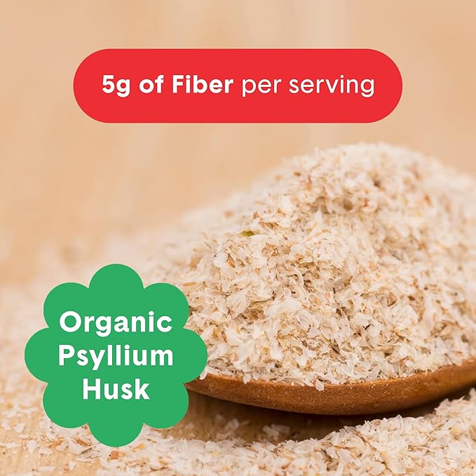 Bellway Super Fiber Powder + Fruit, Sugar Free Organic Psyllium Husk Powder Fiber Supplement for Regularity, Bloating Relief & Gut Health, Non-GMO, Plant-Based, Strawberry Watermelon (50 Servings)