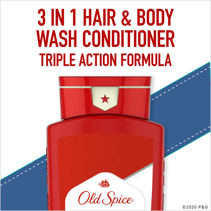 Old Spice Refreshing 2-in-1 Hair & Body Wash Conditioner for Men, High Endurance, 3X Defense, 24/7 Shower Fresh with Lasting Scent, Scented, 24 oz
