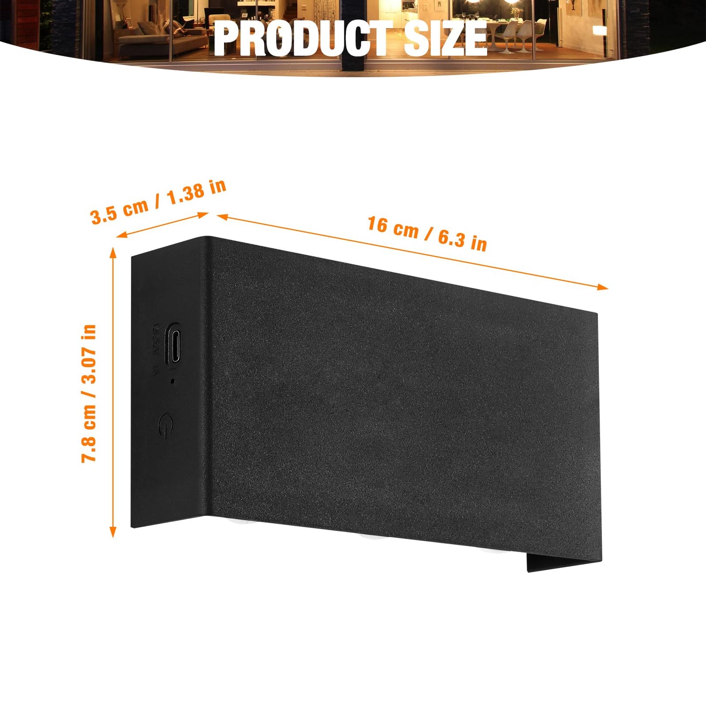 ALLOMN Dimmable LED Wall Lamp Indoor, Magnetic LED Wall Light with Warm/Natural/White Light, Touch Adjustable Brightness Wall Sconce with Remote Control for Bedroom Living Room Corridor Stair