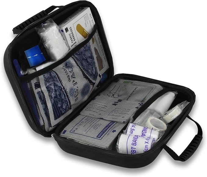 300PCS Home First Aid Kit for Hiking Car Travel Emergency Kit First Aid Bag Outdoor Backpacking Gear for Disaster Preparedness Black Monoki