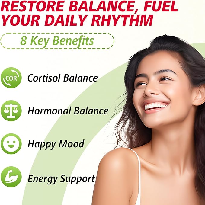 16-in-1 Cortisol Gummies for Women, Sugar Free Cortisol Gummies Supplement with Ashwagandha, Rhodiola Rosea, Magnesium, L-theanine for Relaxation, Sleep, Cognition, Raspberry Flavor, 60Ct