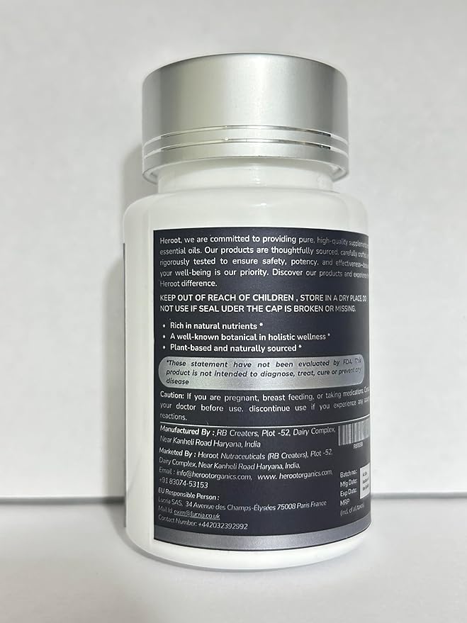 Organic AshwagandhaCapsules Pure Organic Ashwagandha Powder and Root Extract - Stress Relief, Mood Enhancer (Pack of 120 Capsule)