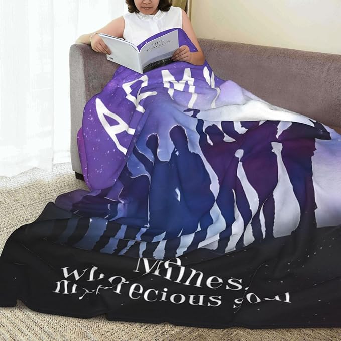Blanket 50"X60" Soft and Comfortable Warm Fleece Throw Full Picture of Idol Group Blankets Yoga Blankets Beach Blanket Picnic Blankets for Dorm Room Decor Sofa Bed Camping Travel All Season