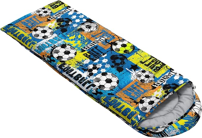 AILONEN Cartoon Fox Camping Sleeping Bag for Boys Girls Adults,Lightweight & Waterproof,3 Season Warm & Cold Weather,Portable,Kawaii Fox Printed Sleeping Bag,Traveling,Camping,Hiking