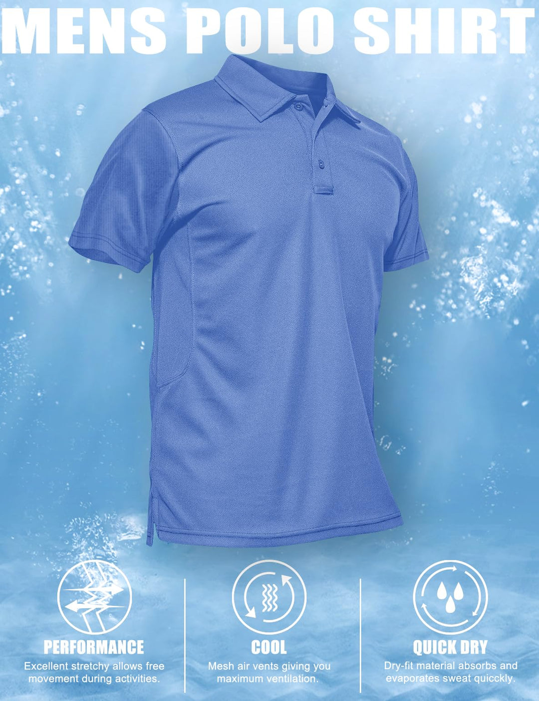 MAGCOMSEN Quick Dry Polo Shirts for Men Short Sleeve Polo Shirts for Men Summer T Shirts for Men Golf Polos for Men Fall Shirts Mens Fishing Shirts