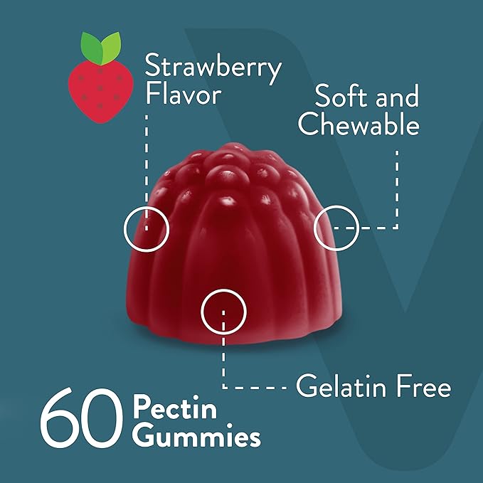 Vitamin D3 K2 Gummies - 1000 IU Vitamin D3 and K2 100mcg - Bone & Heart Health for Adults and Teens - Vegetarian, Gelatin Free, GMO Free - Tasty Chewable D3K2 Vitamins Strawberry Flavored Gummy
