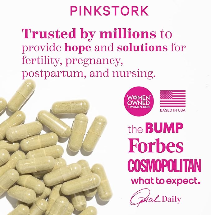 Pink Stork Pumping Moms Lactation Support for Breast Milk Supply with Goat's Rue and Moringa - 180 Capsules