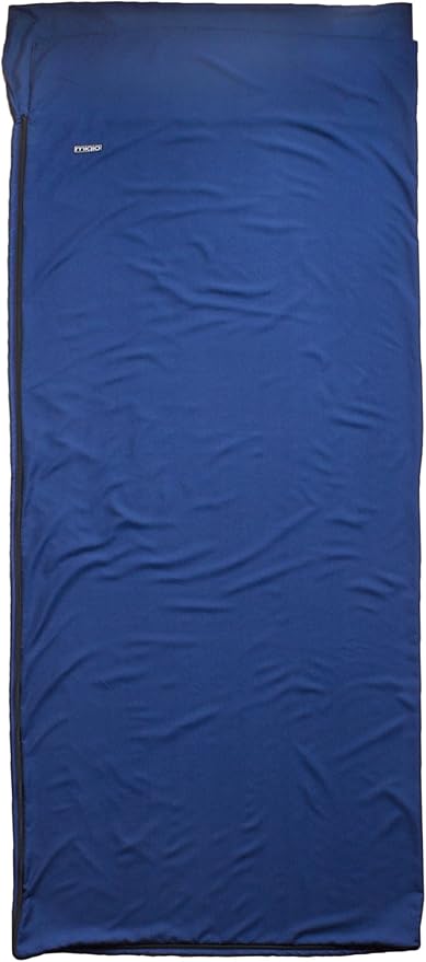 2-in-1 Sleeping Bag Liner and XL Sized Travel Sheet - All Around Zipper - 100% Cotton - Ultra Lightweight Sleep Liner for Hotel Hostel and Camping