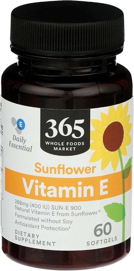 Whole Foods Market, Sunflower Vitamin E, 60 ct