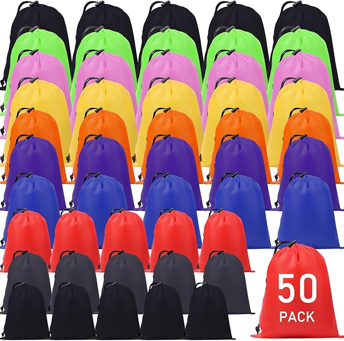 iMucci Upgrade Waterproof Drawstring Bag Sack Nylon Bag Ditty Bag for Gym Traveling, Hiking, Yoga, Shopping