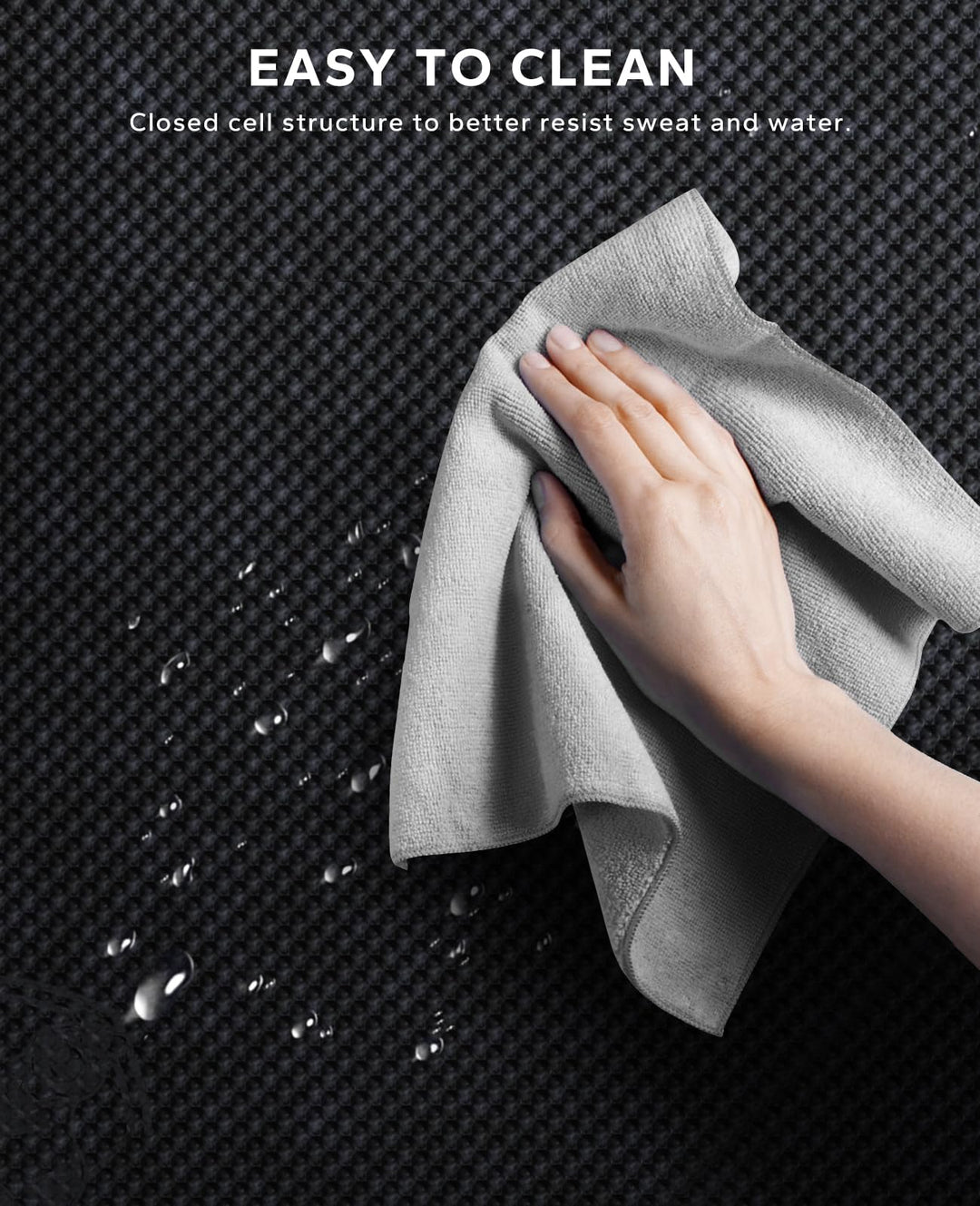 HAPBEAR Extra Large Exercise Mat-9'x6'x8mm(1/3 inch), Non-Slip, Ultra Durable, Thick Workout Mats for Home Gym Flooring Cardio, Yoga Mats for Fitness, High-Density Exercise Mat, Shoes-Friendly