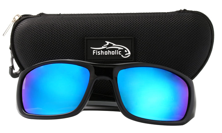 Fishoholic BiFocal - x1.5 x2.0 x2.5 (Reader) Magnification - Polarized Bi-Focal Fishing Sunglasses - UV400 Great Fishing Gift (Vx1.5-GB-BLU-gry)