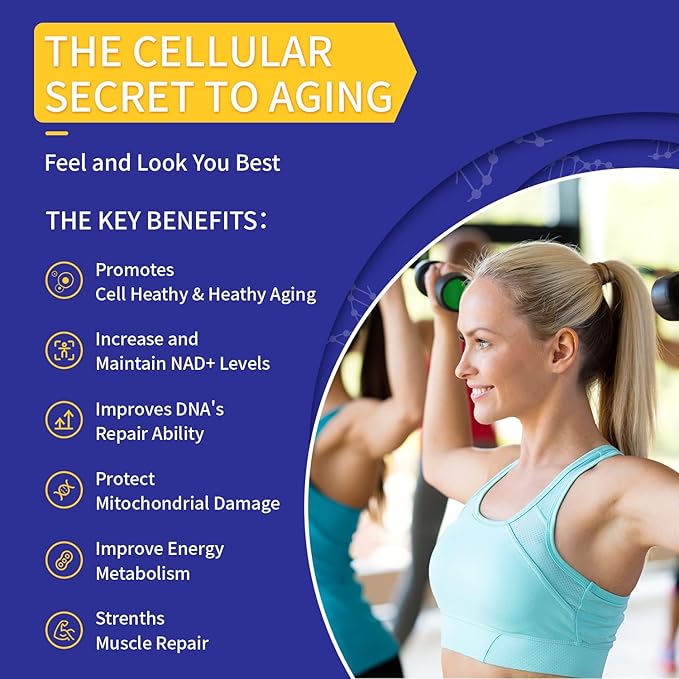 Liposomal NAD+ 500mg with TMG 300mg, Actual NAD+ Supplement (Not a Precursor) More Efficient Than NMN, Nicotinamide Riboside Alternative for Cell Energy, Healthy Aging and Muscle Repair 180 Capsules