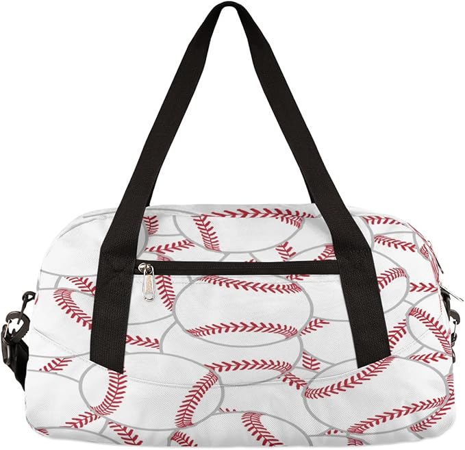 Sprot Baseball Kids Overnight Duffle Bags Boys Girls Teen Sports Gym Bag for Weekender Travel Gymnastics Dance Ballet