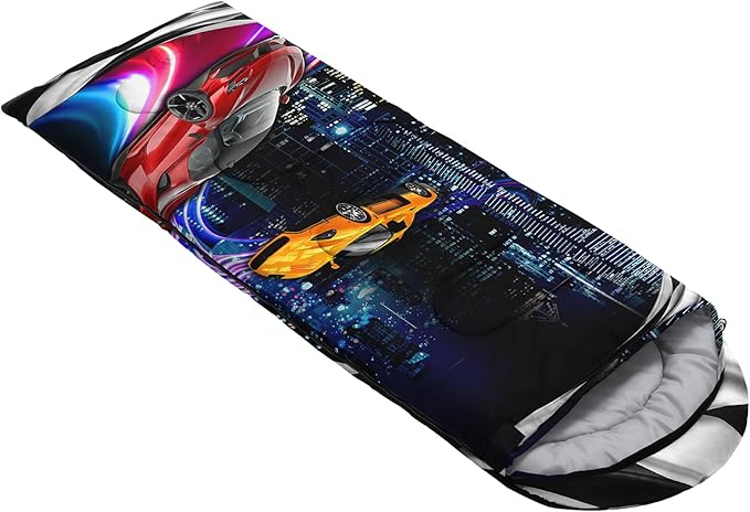 AILONEN Kids Floral Cat Camping Sleeping Bags,Lightweight & Waterproof,3 Season Warm & Cool Weather,Kawaii Kitten Sleeping Bags for Girls Adults,Travelling,Outdoors