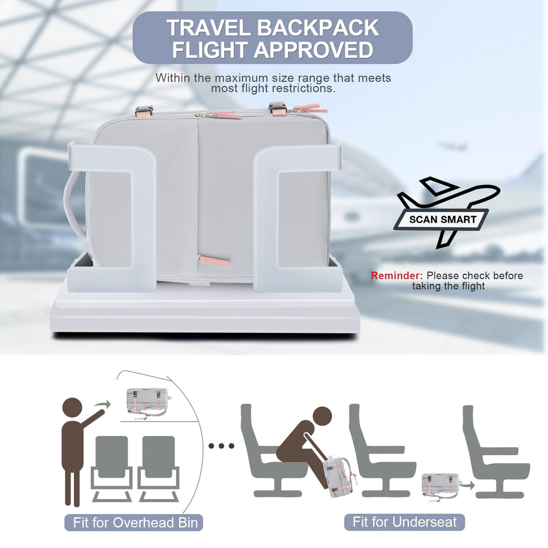 Extra Large Backpack For Traveling On Airplane Carry On Backpack For Women Men Airline Approved Personal Item Bag For Airlines Gym Bag For Women Men With Shoe Compartment Waterproof Hiking Backpack