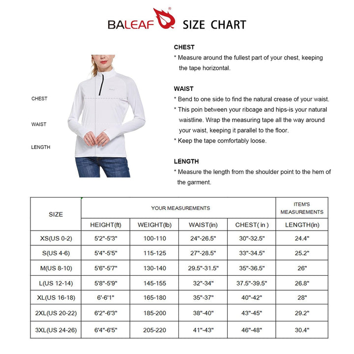 BALEAF Women's Sun Shirts 1/4 Zip Pullover UPF50+ UV Protection Lightweight Quick Dry Golf Hiking Running Workout Tops Blue Size S