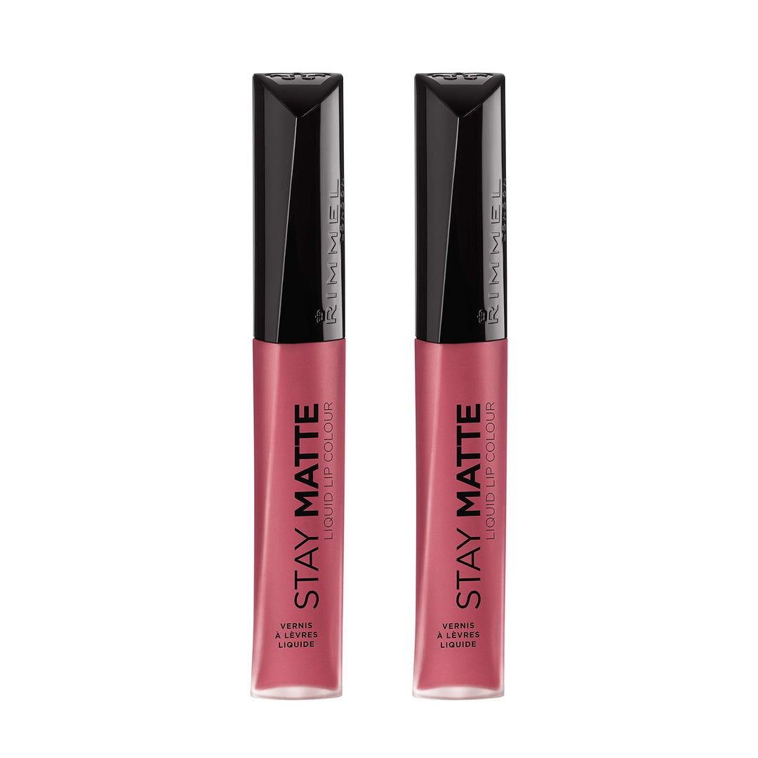 Rimmel Stay Matte Liquid Lip Color, Rose & Shine, 2 Count