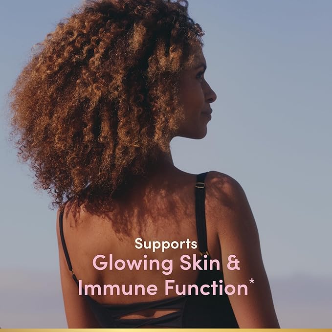 Nature's Bounty Vitamin C and Hyaluronic Acid Supplement, Supports Glowing Skin, Immune Function & Collagen Production, 120 Capsules - 60 Day Supply, Optimal Solutions Supplements for Skin Health