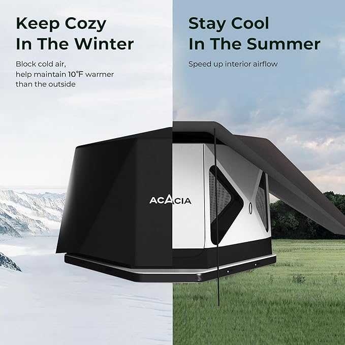 ACACIA Canopy XL for Space Acacia Camping System, PU2000 Waterproof Camping Tarp for 4 Season Camping, UPF50+ Sunproof Tent Tarp with 4 Telescoping Poles, Carry Bag, Moonstone