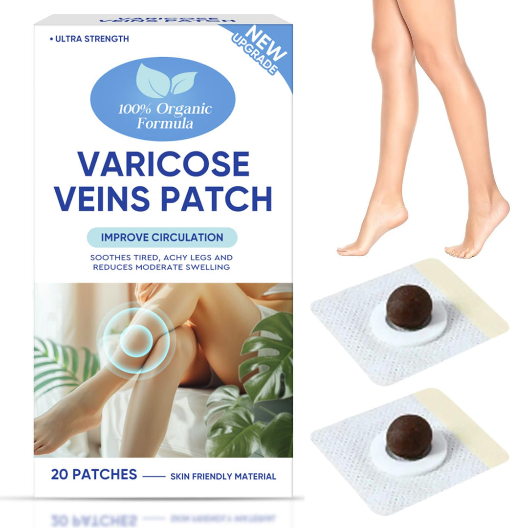 Varicose Veins Treatment for Legs, 20 PCS Effective & Natural Varicose Veins Treatment Patches Soothe Varicose & Spider Veins, Varicose Veins Treatment for Legs Swollen & Restless