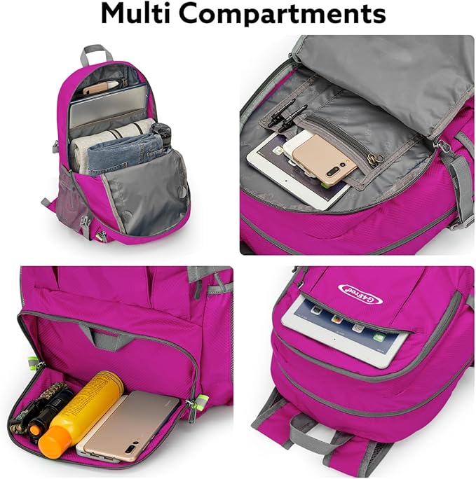 G4Free 40L Lightweight Packable Hiking Backpack, Waterproof Travel Daypack